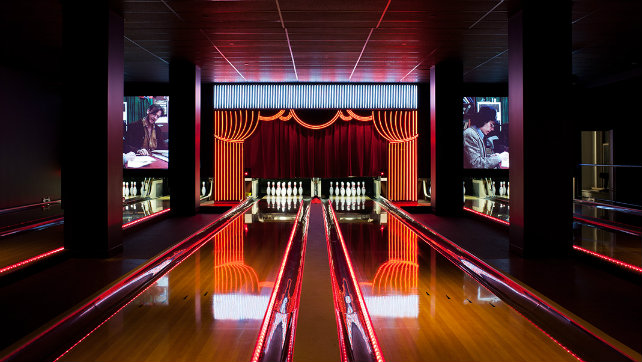 Best Commercial Projects in New York by Expressive Lighting, Bowlmor